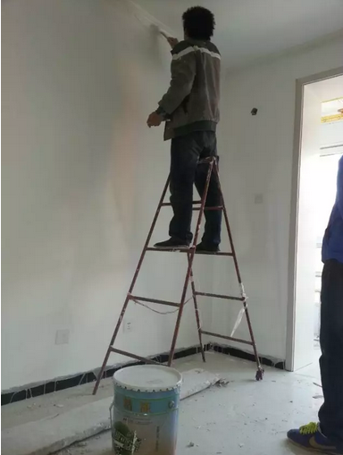 保定新民局友情漆裝修現場